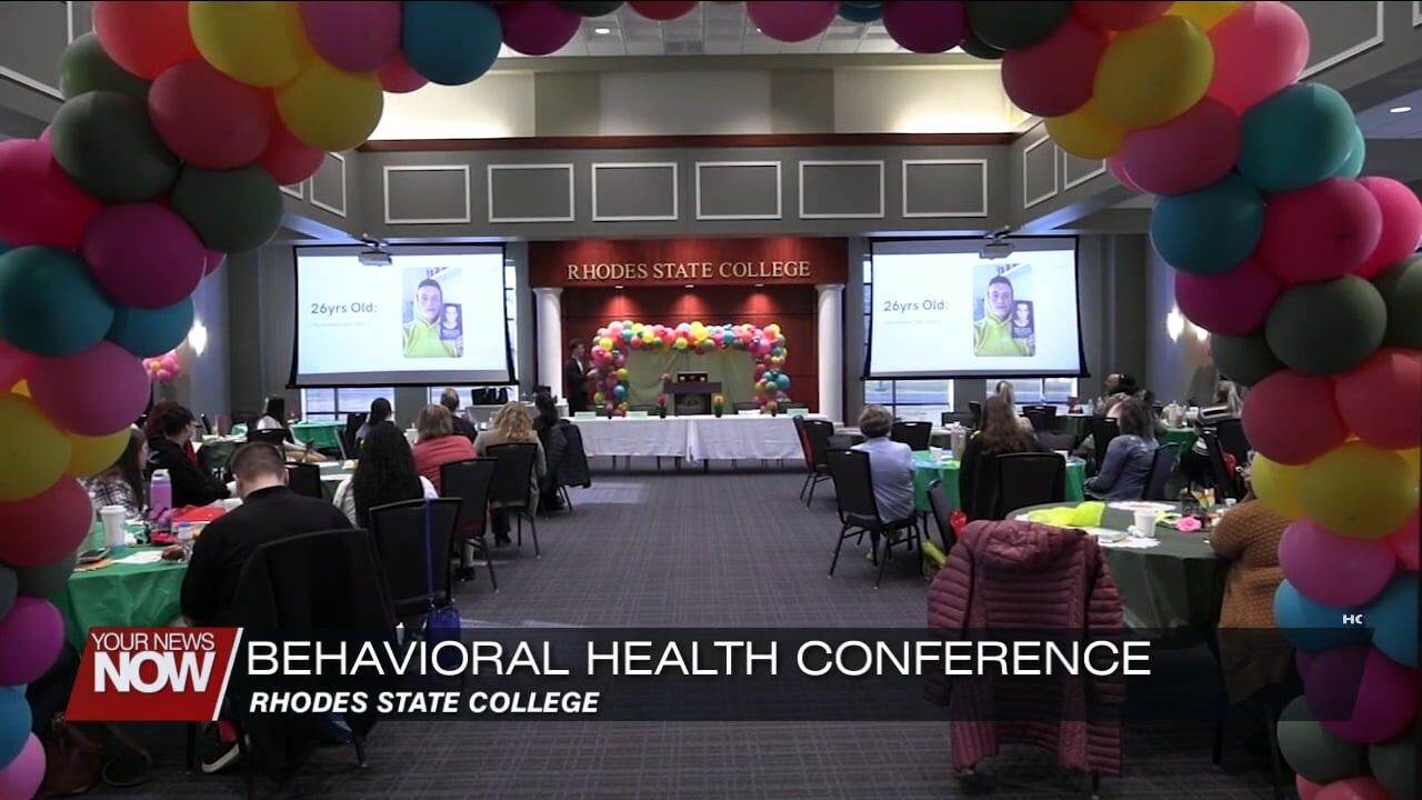 Dozens of behavioral health professionals gather at Rhodes State College to discuss mental wellness